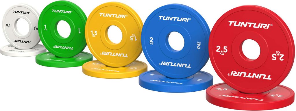 Tunturi Platinum Fraktionalgewichtsscheiben – Bumper Plates – 15 kg – Set