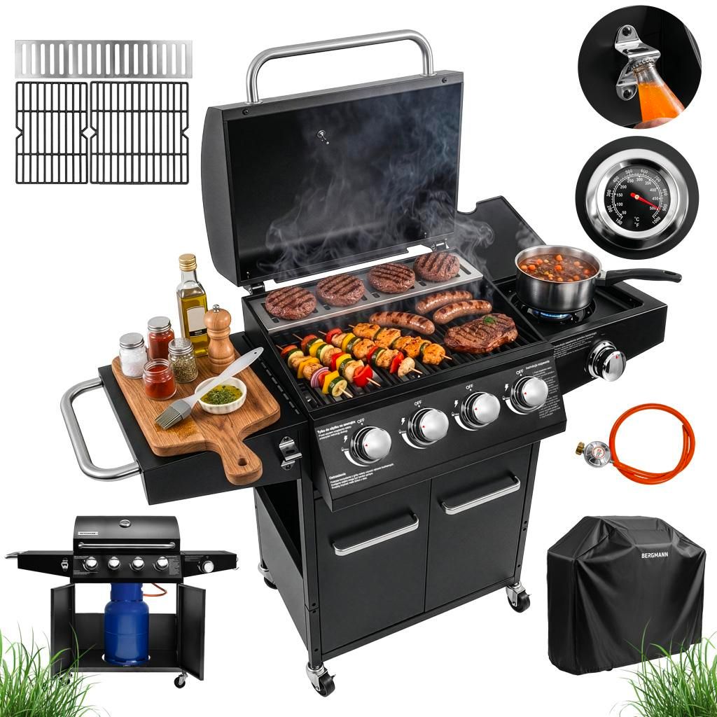 Grill gazowy ogrodowy 14,5kW BERGMANN NL003 5 palników Zdjęcie produktu 
