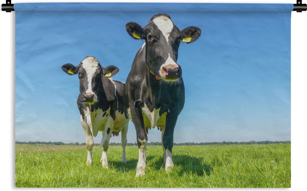 MuchoWow Wandteppich Wandbehang Kühe - Weide - Tiere - Bauernhof 60x40 cm Tapisserie Dekoration Wandtuch - Wanddekorationen