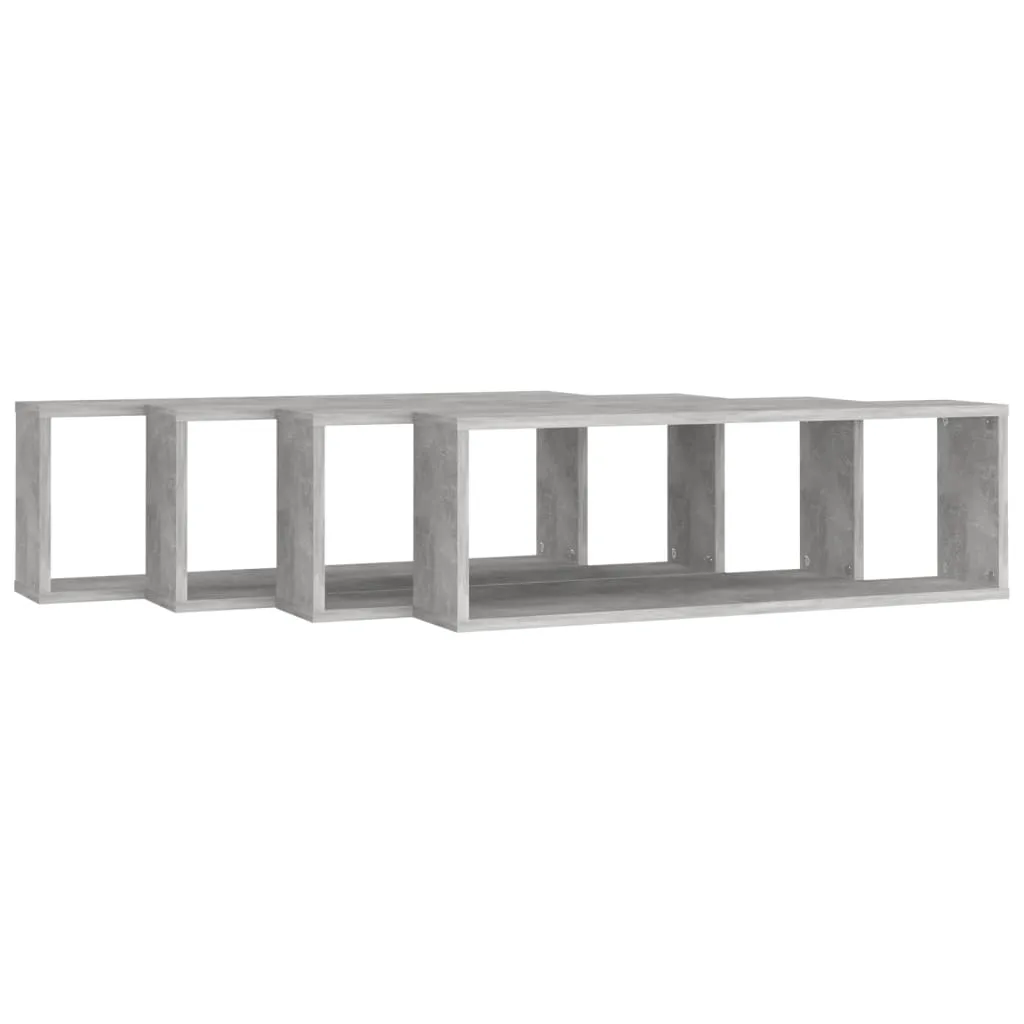 Set 4 Mensole Parete 80x15x26,5 Grigio Cemento - vidaXL Design Cubo - 12