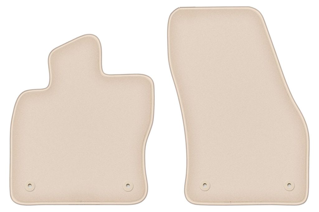 DURBAN Beige Velours-Fußmatten vorne für Skoda Karoq Crossover (2017-)