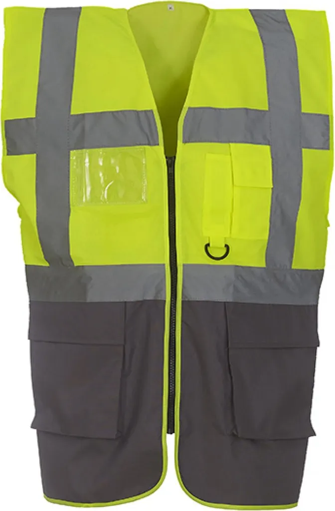 YOKO HVW801 Gilet Alta Visibilità Executive Giallo Grigio L - Offerta