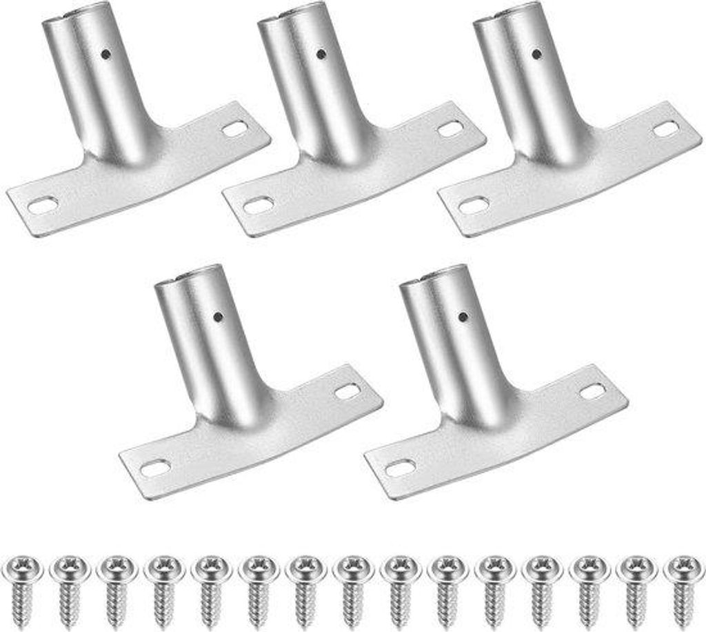 Metallene Befestigungsklammern für Besenstielen, Set aus 5, inklusive 15 Schrauben