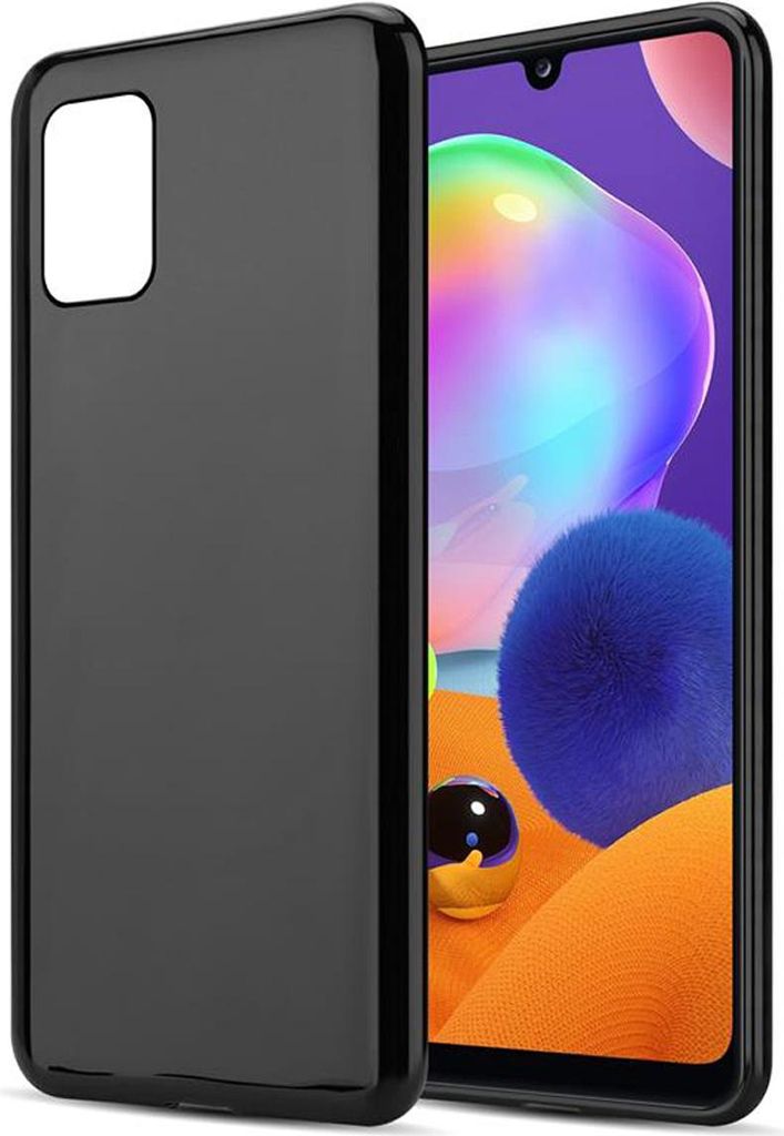 Cadorabo Hülle für Samsung Galaxy A31 Schutz Hülle in Schwarz Schutzhülle TPU Silikon Cover Etui Case