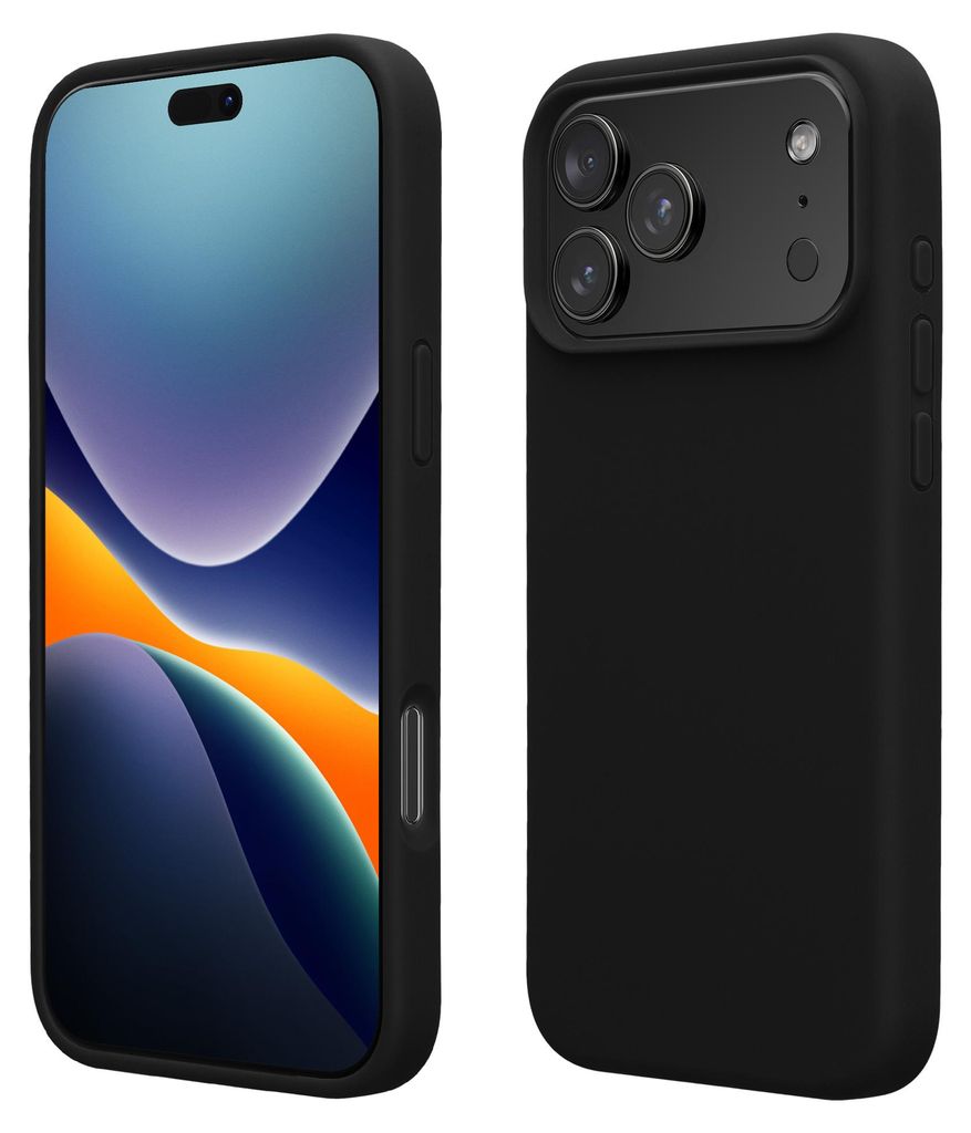 kwmobile Handyhülle für iPhone 17 Pro Hülle, für iPhone 17 Pro Case - Hülle Silikon - kabelloses Laden - Schwarz