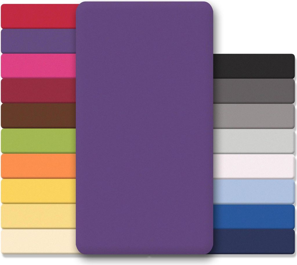 Lucina Laken 90x200-100x200 lila Baumwolle Jersey 130g/m²