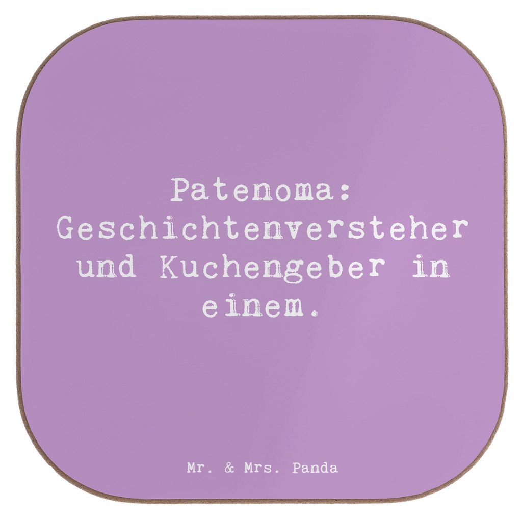Mr. & Mrs. Panda Tassenuntersetzer Spruch Patenoma - Lavendeltraum - Geschenk, Tischuntersetzer, handgemacht, Untersetzer Gläser, gläseruntersetz...