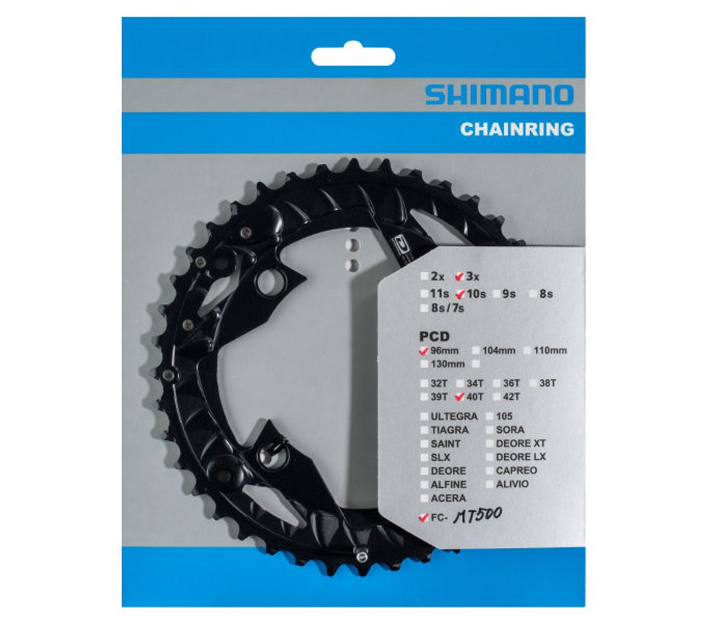Shimano-Kette Top Deore FC-MT500 40T 10V Schwarz
