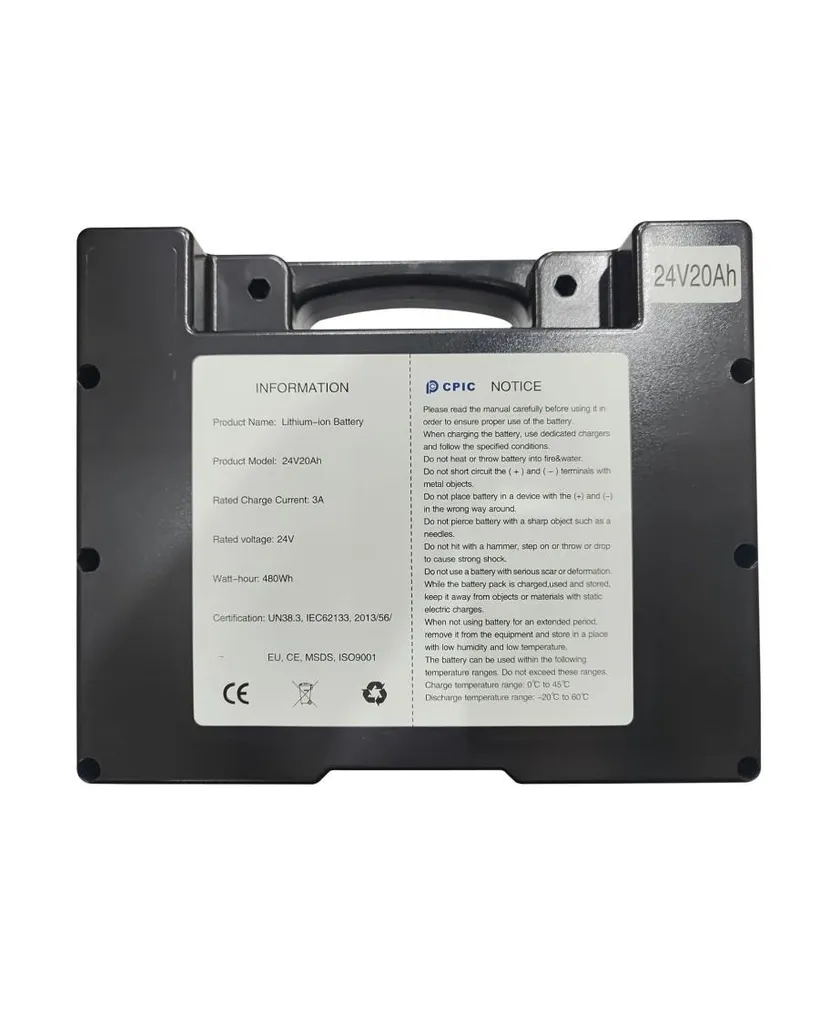 Batterie Lithium-Ion 24V 20Ah Rechargeable pour Scooter et Fauteuil