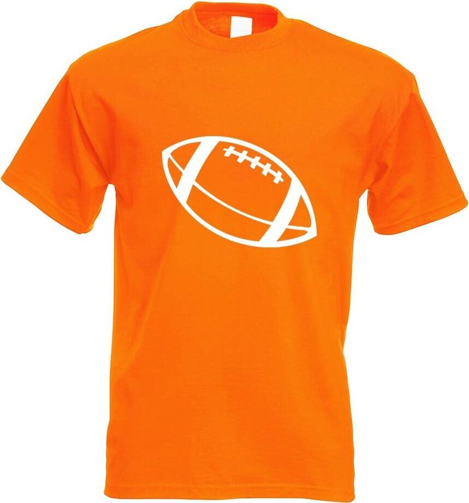 Kiwistar - T-Shirt - orange - Football Motiv Bedruckt Funshirt Design Print - mit Motiv Bedruckt - Funshirt Design - Sport - Freizeit - Herren - XXL