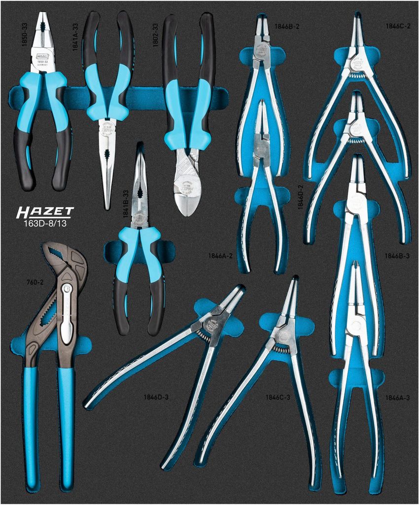 Zangen-Set 163D-8/13, Größe 1/2++ (13-teilig) Produktbild 