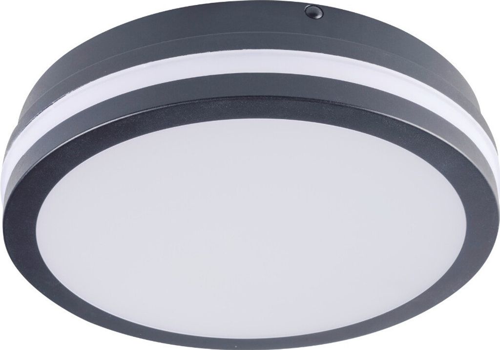 Moderne LED Deckenleuchte 18W IP65 Ø22cm Graugraphit, variable Lichtfarbe