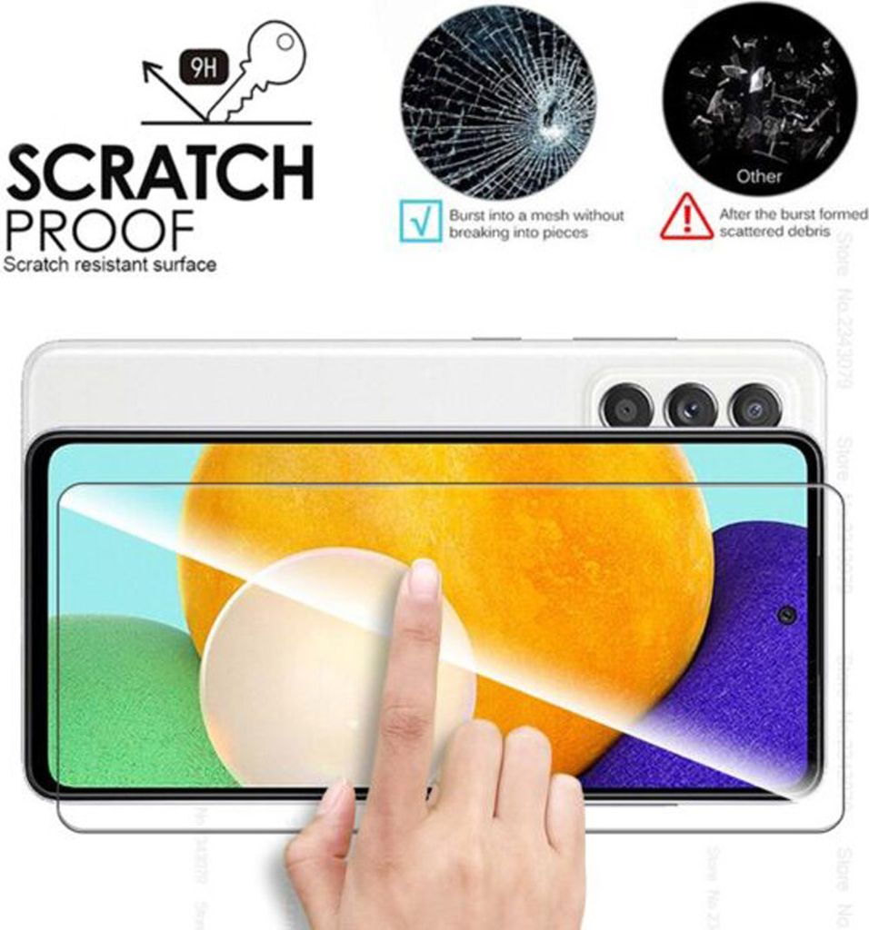 Für Samsung Galaxy A52 / A52 5G - Panzerglas Glasfolie Produktbild 6