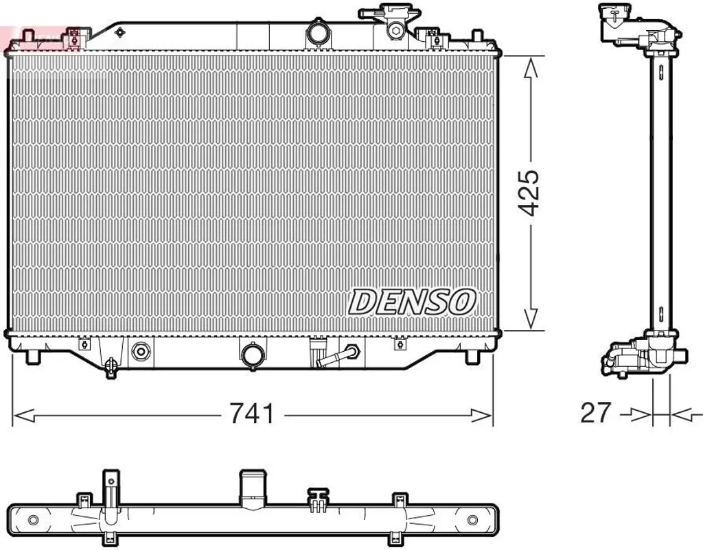 Radiateur moteur DENSO DRM44051 pour CX-5 (KF) OE SH9P15200 Qualité