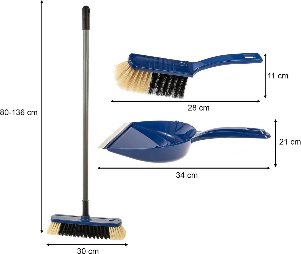 SIDCO Kehrset Zimmerbesen + Kehrgarnitur blau Schaufel + Produktbild 8