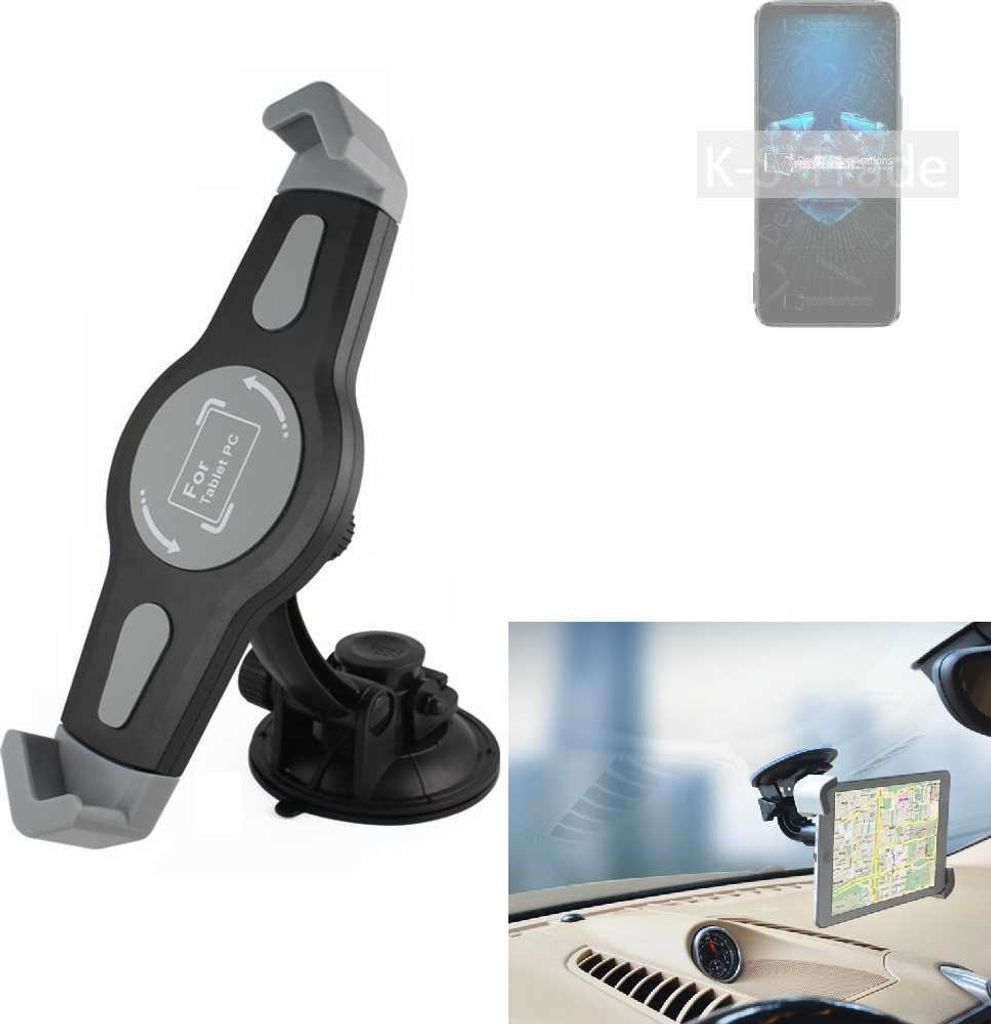 K-S-Trade Scheiben-Halterung für Tablets kompatibel mit Apple iPad Pro 11 (2021) KFZ Tablet Saugnapf Auto Halterung Windschutzscheibe Holder Halter