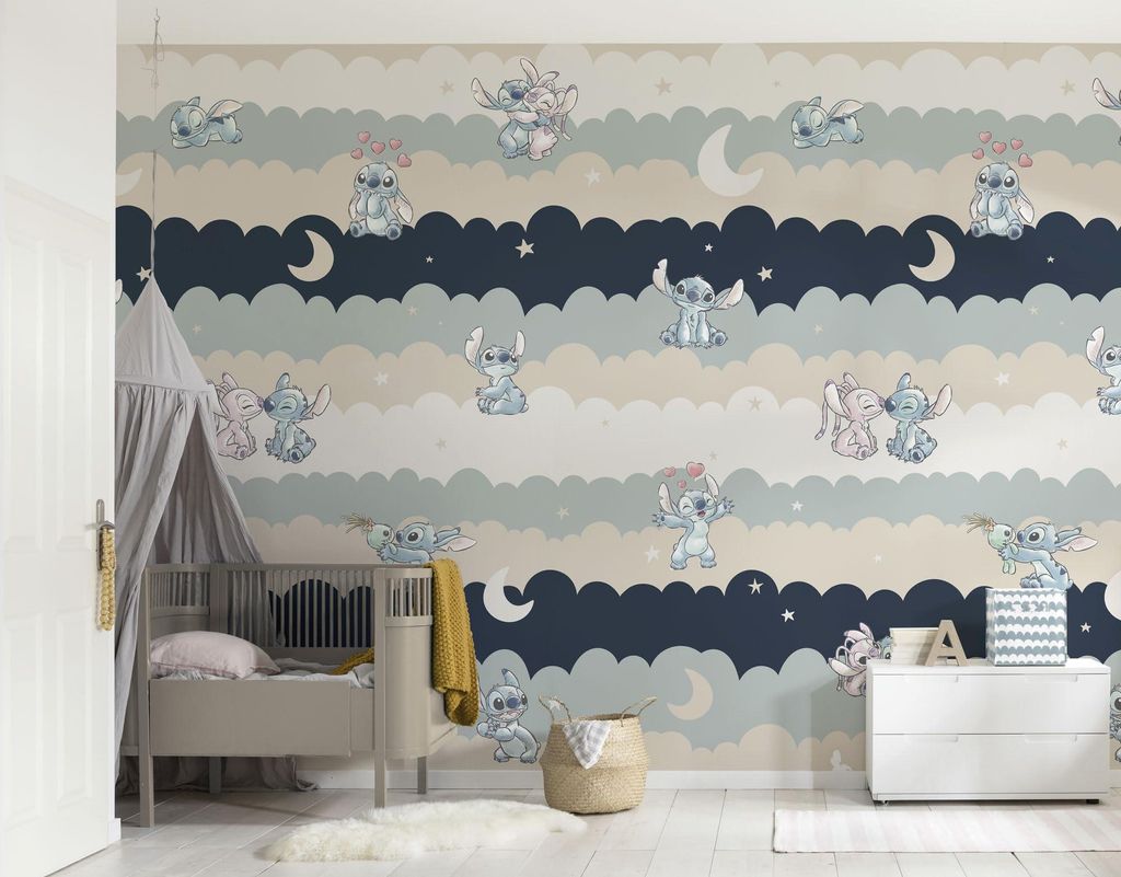 Vinyltapete - Disney Lilo and Stitch Cozy Clouds - Größe Produktbild 
