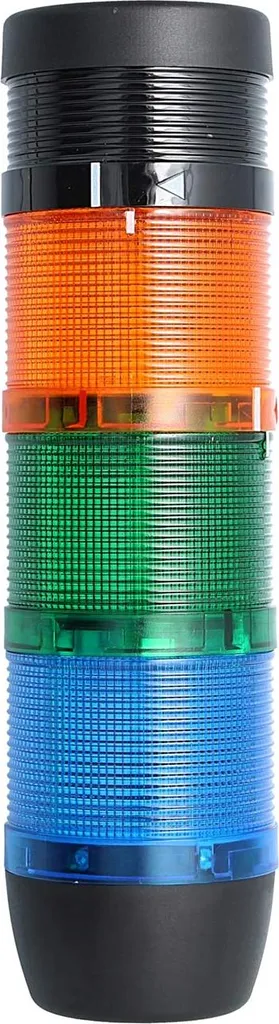 EVTSCAN Torre Lampada Segnale LED 24V – Rosso Giallo Verde – Allarme Continuo – Altezza 280mm