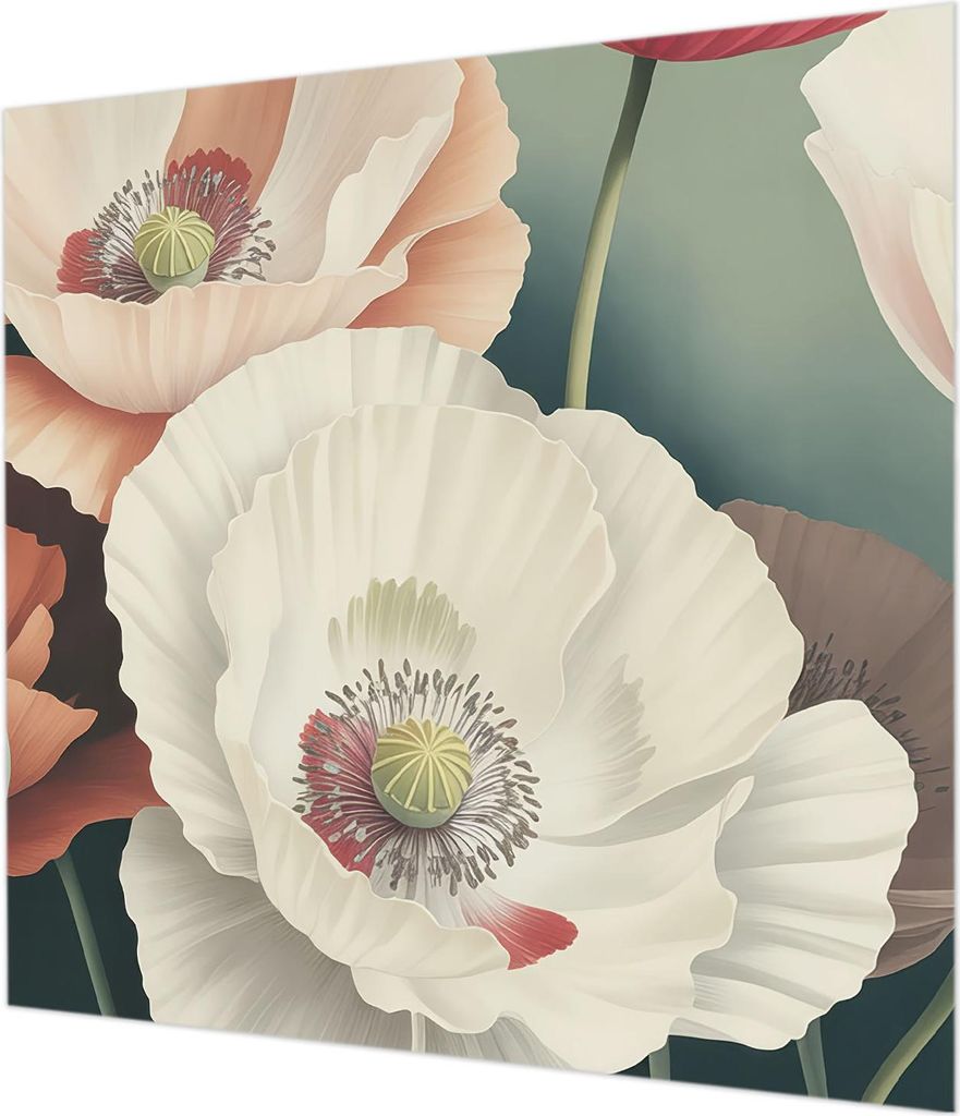 Wandtapete - Dekorative Tapete für Wohnzimmer - Tapetenfolie für Wanddekoration - 250x250 cm - Blumenschönheit