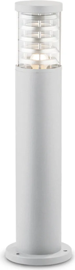 Lampione Moderno Esterno Alluminio Bianco H60cm - Design Tronco E27
