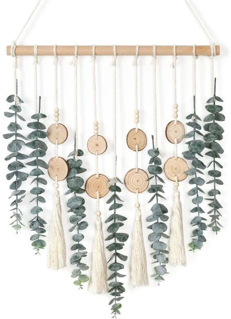 Eucalyptus artificiel réaliste et bois vert déco naturelle 40x60 cm