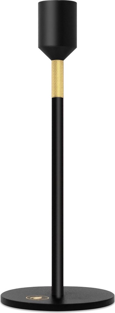 Nordic Flame Kerzenständer BLACK schwarz gold 19cm