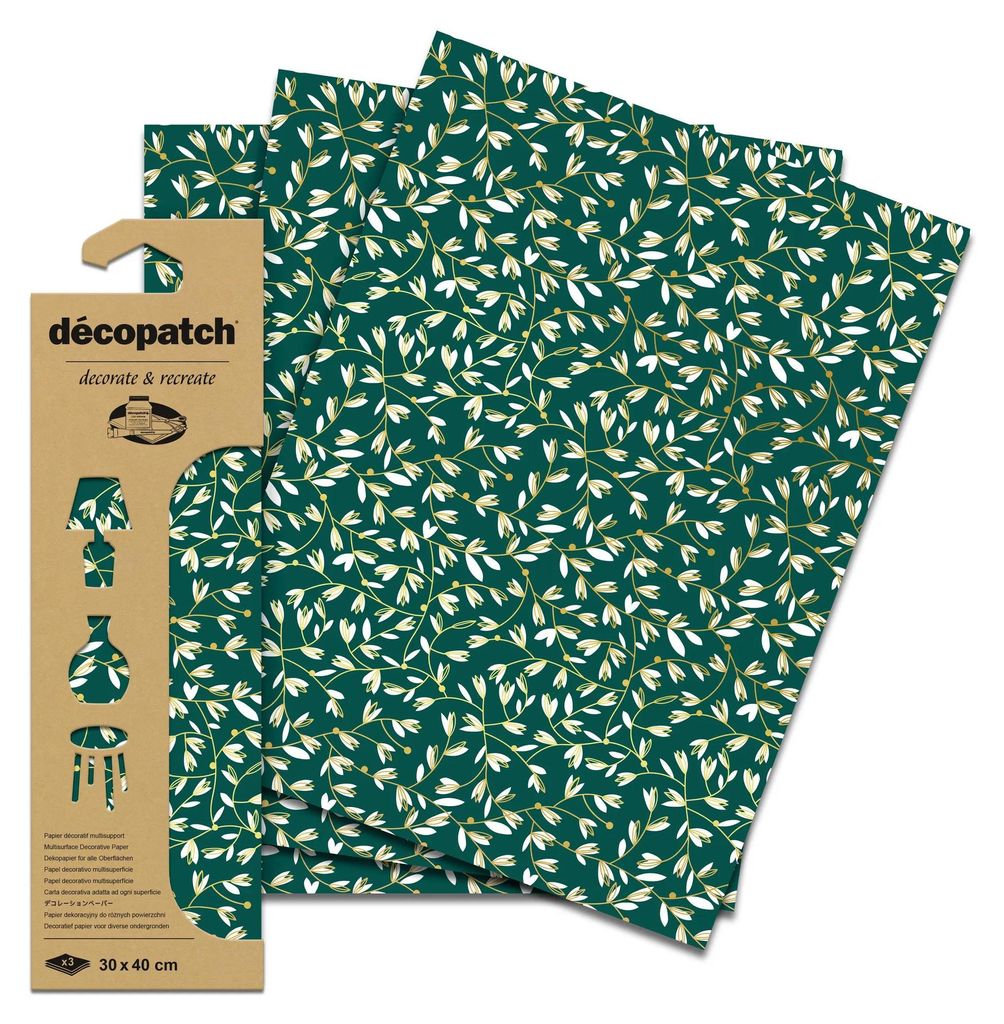Décopatch 6x Blisterpackung 3 gleich Blaetter938 C938C