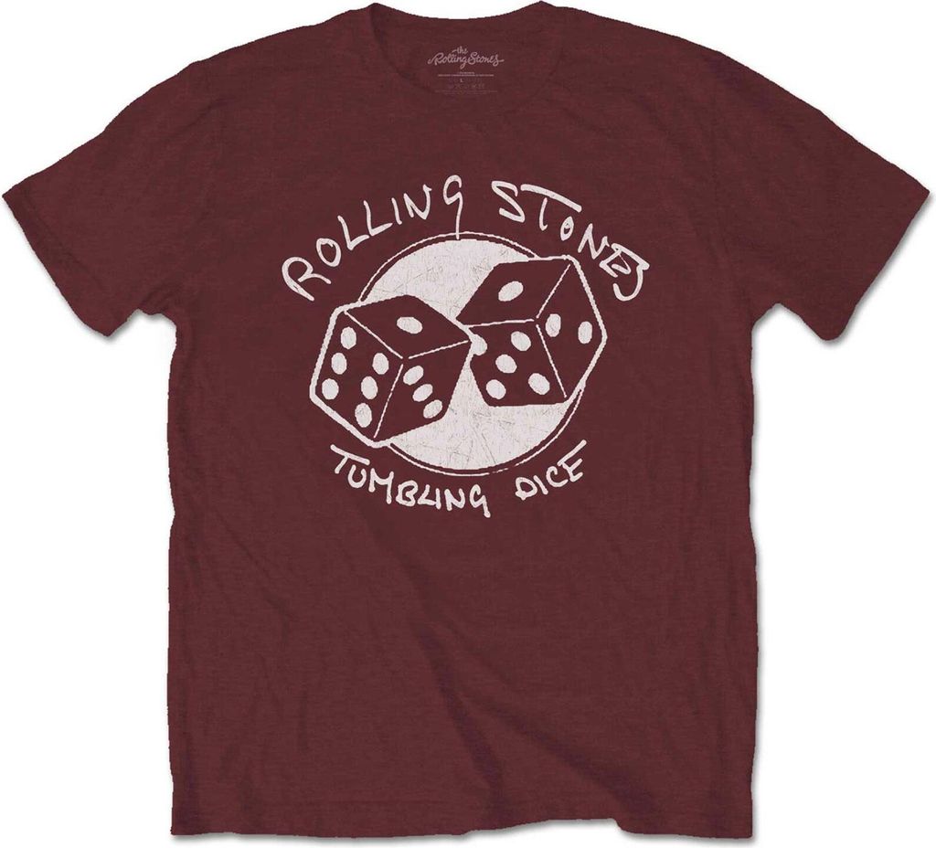 The Rolling Stones - "Tumbling Dice" T-Shirt für Herren/Damen Uni RO2881 (M) (Weinrot)