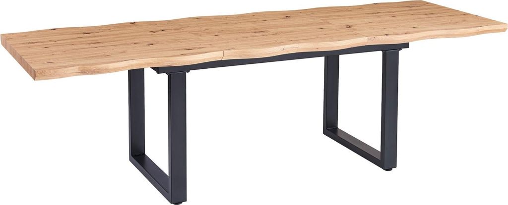 Esstisch Baumkante Holz Wildeiche-Optik 180(260) x 90 Produktbild 