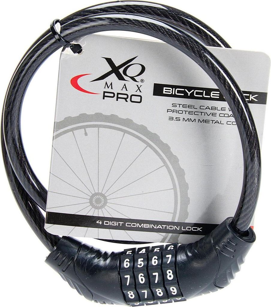 XQmax Fahrradschloss mit Zahlencode – Sicherheitskabel 3,5 Produktbild 