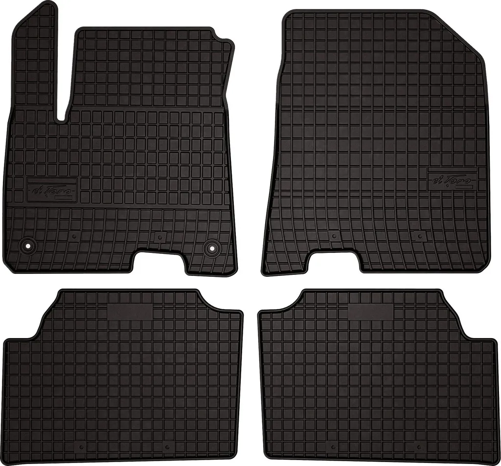 Set 4 Tappetini Gomma Su Misura Kia Niro EV 2016-2022 con Clip