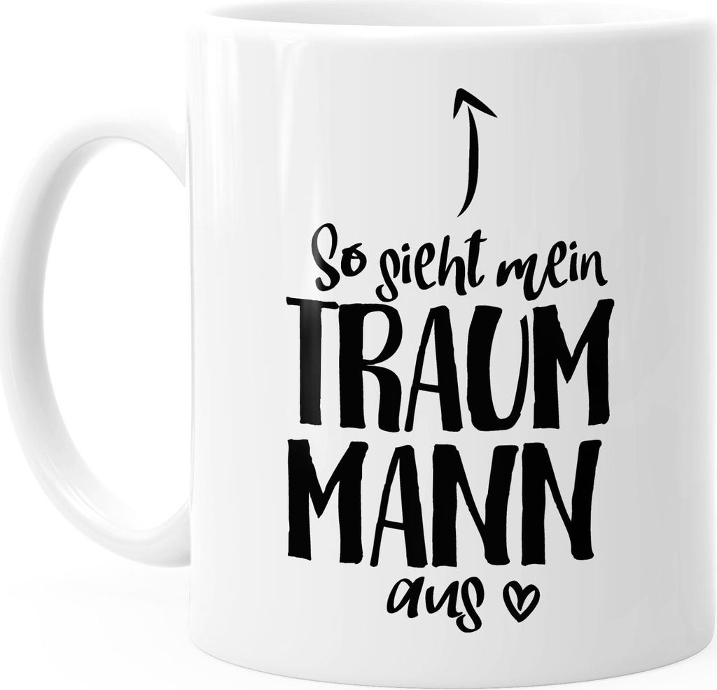 MoonWorks Kaffeetasse „Traummann“ – Geschenk Für Freund, Mann Oder Partner, 325 Ml, Spülmaschinengeeignet