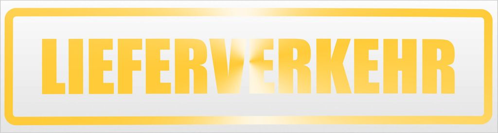 Kiwistar Lieferverkehr Magnetschild Schild magnetisch - 20cm Gelb - reflektierend - Magnetfolie für Auto PKW Kfz