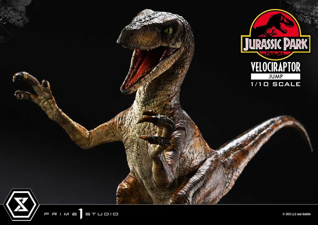 Statue Velociraptor deco geek pour vitrine Jurassic Park 1/10 21cm - 13