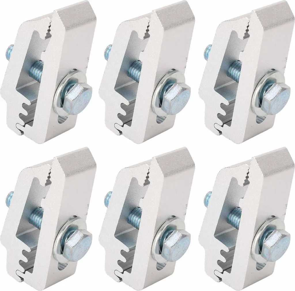 Fixation de Couvre-Benne sans Perçage : Pinces Aluminium pour Pick-up x6