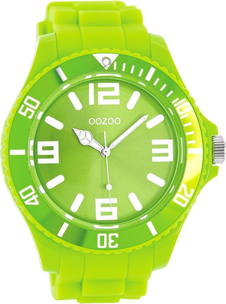 Oozoo Armbanduhr grün Silikon Vintage Series Damen-Herren Analog-Quarzuhr UOC4167A
