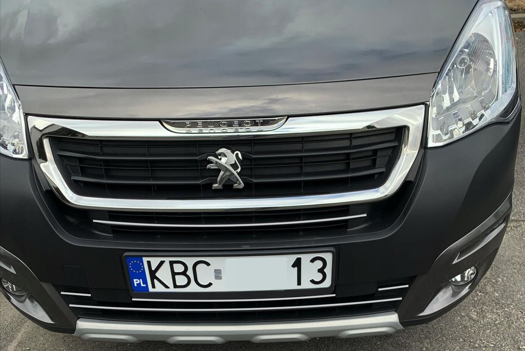 PEUGEOT PARTNER CHROM-Streifen Grill Stoßstange Kühlergrill