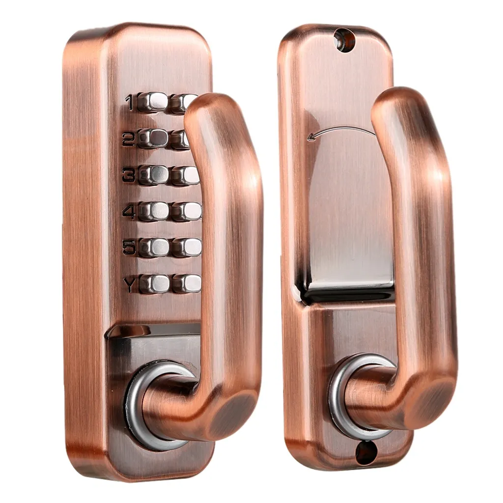 Serrure de porte intelligente à code noir mat pour sécurité maison - 3