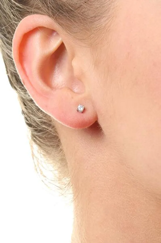 Orecchini Minimal E000143 Zirconi 6mm | Brillantezza Quotidiana - 2