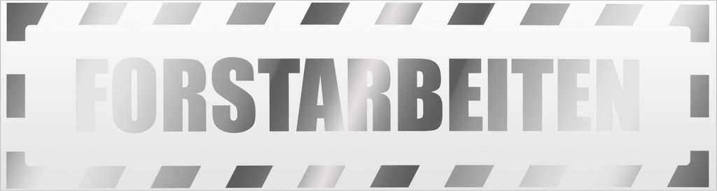 Kiwistar Forstarbeiten gestreift Magnetschild Schild magnetisch - 60cm Chrom - Magnetfolie für Auto PKW Kfz