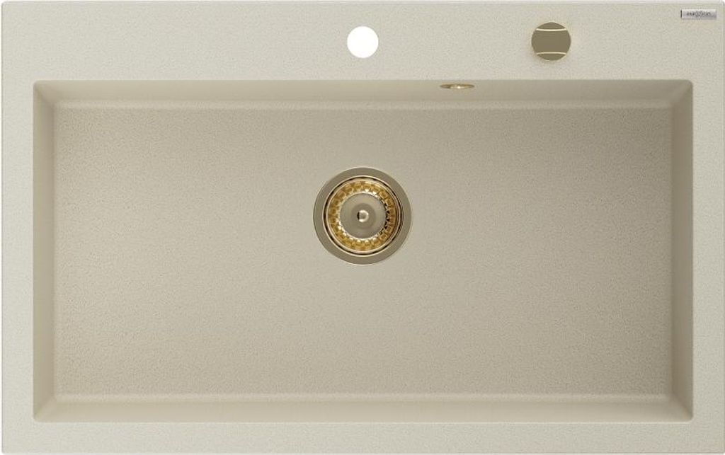 Mexen Elix Granitspüle 1-Becken 800 x 500 mm, beige, Produktbild 