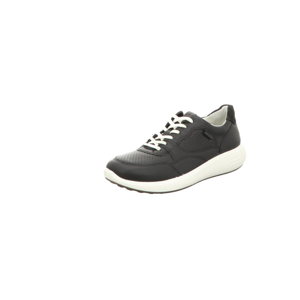 Ecco scarpe da donna stringate sportive suola in gomma nero Immagine del prodotto 