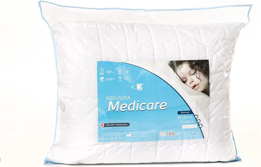 Cuscino Antiallergico AMW 70x80 Medicare - Microfibra Bianca con Cerniera