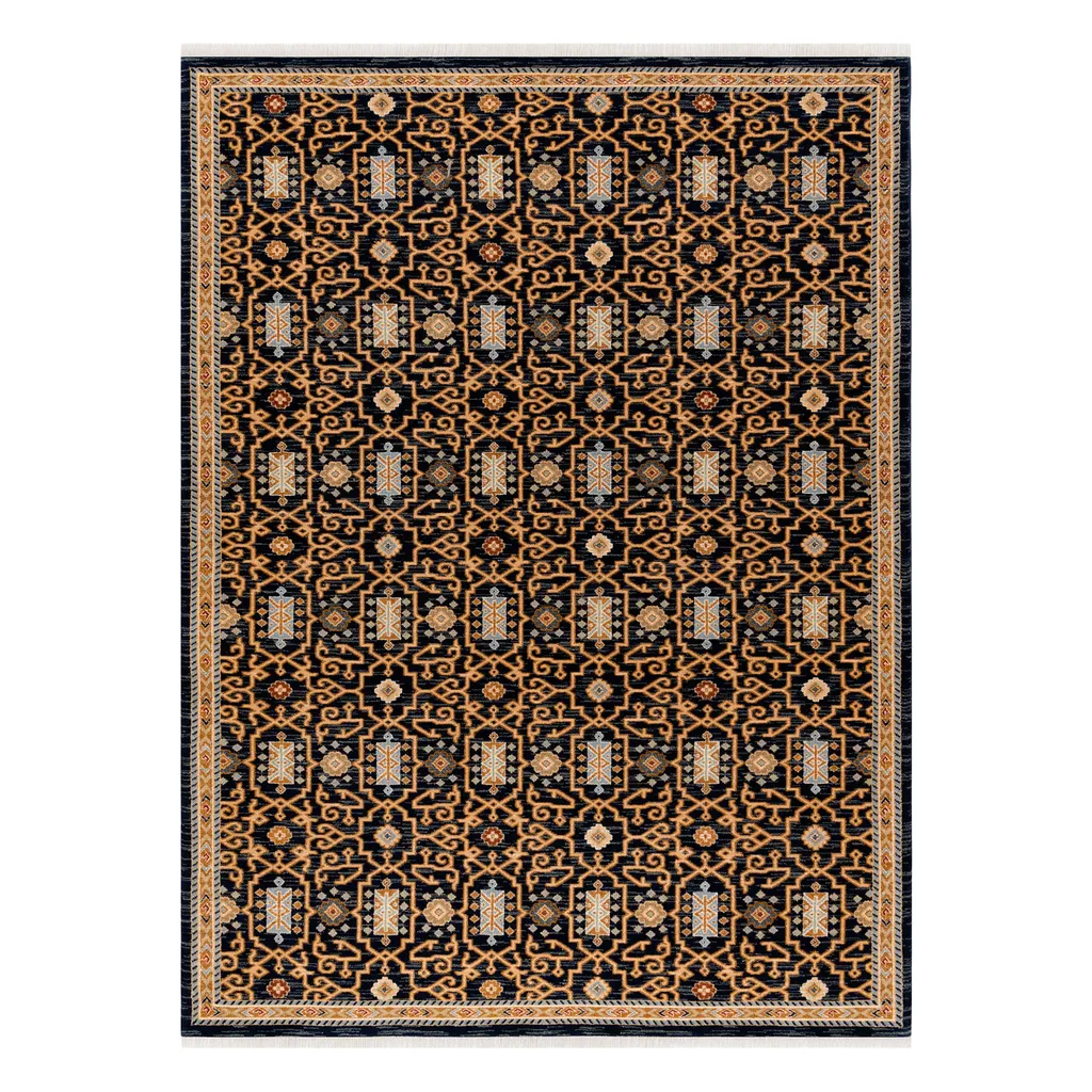 Tapis d'Orient Classique en Laine Keshan Multicolore 80x145 cm Chic