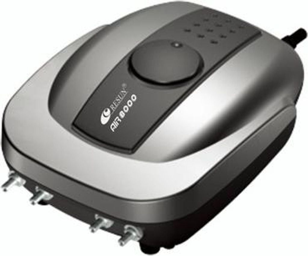 A product shot of an aquarium air pump.