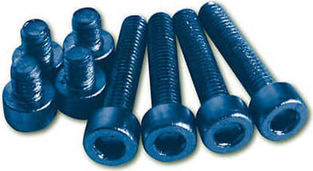 Aluschrauben Set M5 blau eloxiert