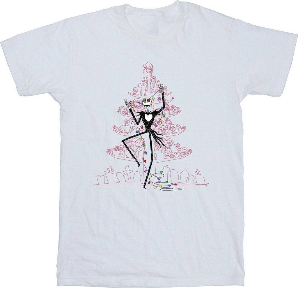 Disney - "The Nightmare Before Christmas" T-Shirt für Herren BI51527 (L) (Weiß)