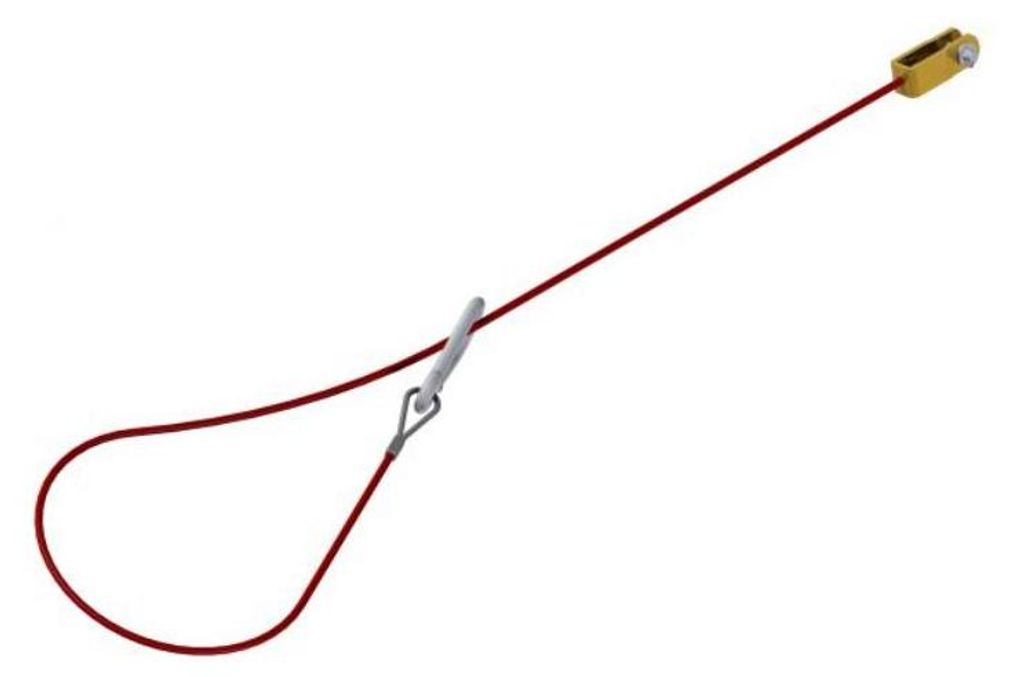 KNOTT Abreißseil 1055 mm Sicherheitsseil mit Karabinerhaken für Anhänger