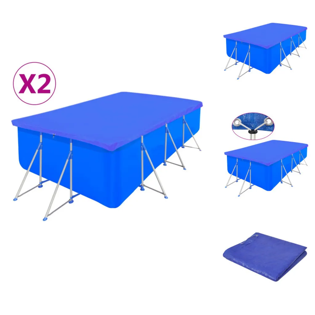 Telo Protettivo Piscina 540x270 VidaXL | Set 2 Pezzi PE Anti-sporco