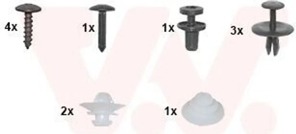 VAN WEZEL Kit di montaggio parafango 0969796 Anteriore sinistro Anteriore destro per OPEL Zafira Life (K0)
